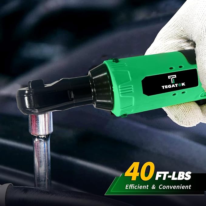 Cordless Electric Ratchet Wrench Set, 40FT-LBS 3/8" Ratchet, 12V Cordless - Image 5