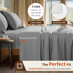 LBRO2M 1000 Thread Count 100% Egyptian Cotton Sheets Set Twin XL, 3 Piece Sets - Image 3