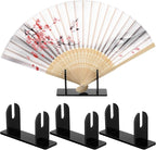 Roowest 4 Pcs Acrylic Fan Display Stand Folding Japanese Chinese Hand Fan Stand by Roowest