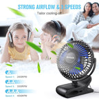 BESKAR USB Clip on Fan, Portable Small Fan - Image 8