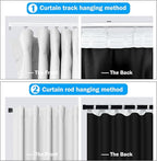 Room Divider Curtains Total Blackout Privacy Curtain Panel Room Thermal - Image 2