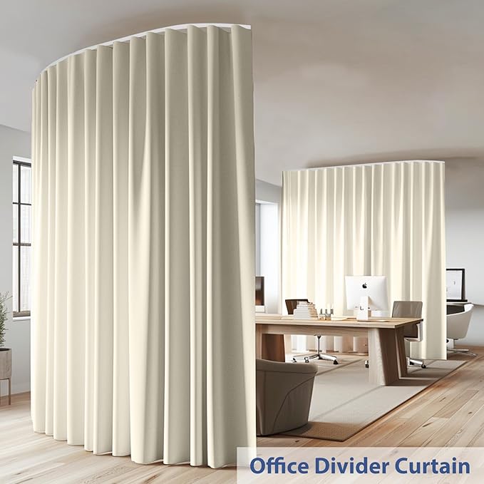 Room Divider Ceiling Mounted Curtains Track Sets Extra Wide Blackout Curtain - Image 2