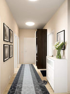 Custom Length Hallway Runner Rug, Slip Resistant, Flower Grey, 26 Inch X 13 feet - Image 2