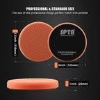 SPTA 5Pc 5.5 Inch Face for 5 Inch 125mm Backing Plate Compound Buffing Sponge - Image 2