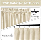 StangH Beige Velvet Curtains for Bedroom 96 inches Long, Luxury Light Dimming - Image 3