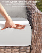 10 Piece High Back Outdoor Patio Furniture Set - Image 5