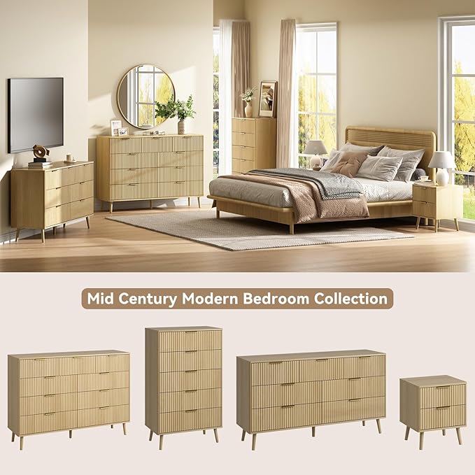 CARPETNAL Fluted 9 Drawer Dresser - Image 5