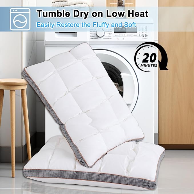 YOUR MOON Soft Pillow Queen for Sleeping, Super Soft Support Down Alternative - Image 5