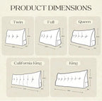 WOWMAX 100% Cotton Corduroy Headboard Pillow – Twin Size Back Support Reading - Image 7