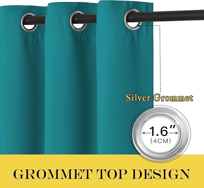 NICETOWN Blackout Curtains for Sliding Glass Door Room Divider Noise Reduce - Image 6