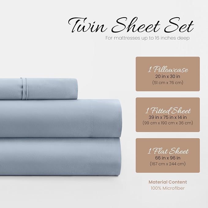 Linen Market Bed Sheets for Twin Size Bed - Image 2