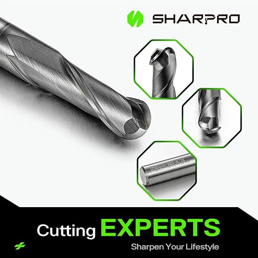 Carbide Ball Nose End Mill 2 Flute 5/16 Inch SHK. and Cutting Dia. 3D Carving - Image 3
