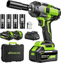 Brushless Cordless Impact Wrench 1500Nm High Torque, 1/2 Inch Impact Gun by WorkBless