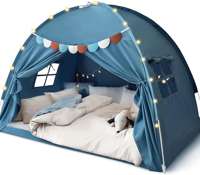 Razee Full Size Bed Canopy for Kids, Toddler Bed Tent Dream Playhouse Privacy by Razee