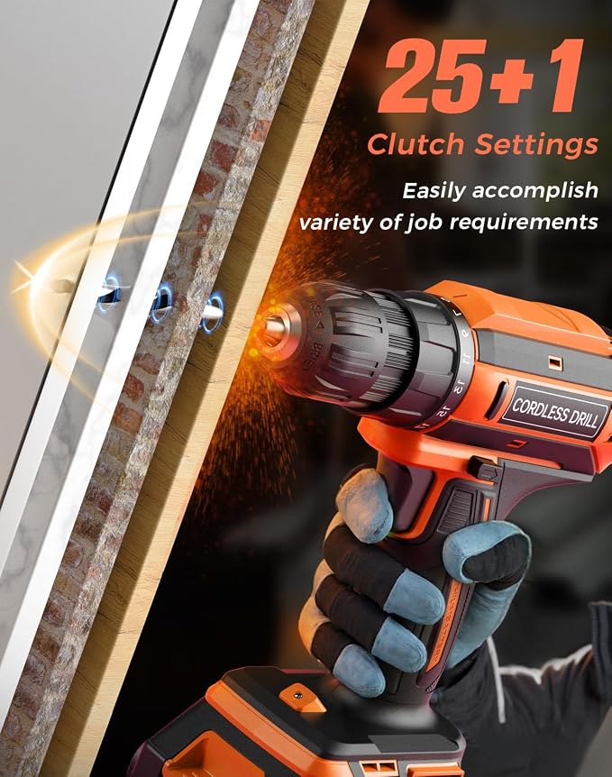 Cordless Drill, 20V MAX Power Drill Set - Image 2