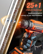 Cordless Drill, 20V MAX Power Drill Set - Image 2