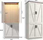 75" Tall Farmhouse 2 Doors Armoire Wardrobe Closet - Image 2