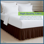 Rajlinen Ruffled Bed Skirt Queen, 24 Inch Drop Dust Ruffle - Image 4