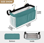 KOPIRIT Navy Teal Bedside Caddy Storage Bag Bedside Organizer - Image 4