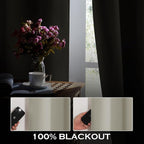 KGORGE Anti Dust Soundproof 100% Blackout Curtains 4 Layers Heavy Duty Energy - Image 3