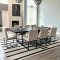 CIMOTA Modern Linen Dining Chair Set of 8, Mid Century Dining Room Chairs by CIMOTA