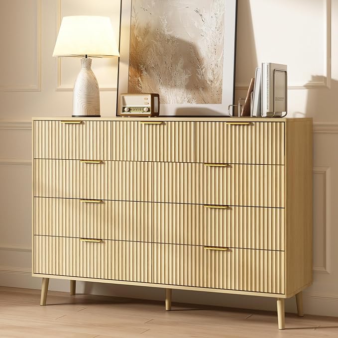 CARPETNAL Fluted 9 Drawer Dresser - Image 7