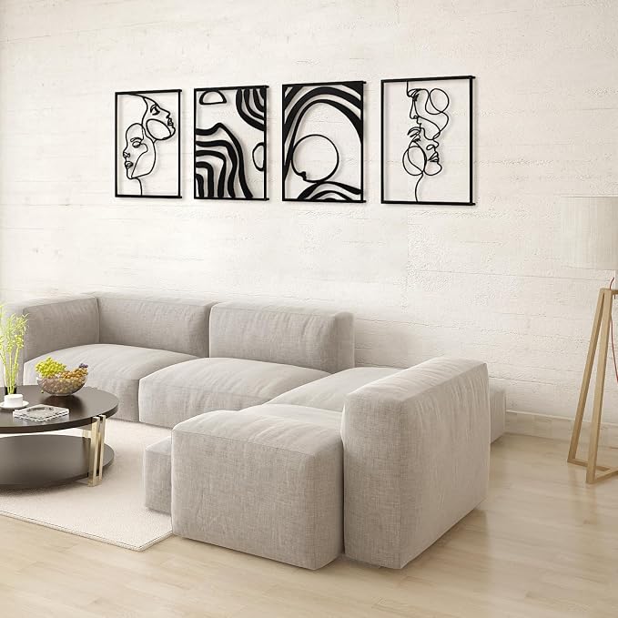 Art3d Metal Wall Art, Line Art Wall Décor, Life and Romance Story theme - Image 4