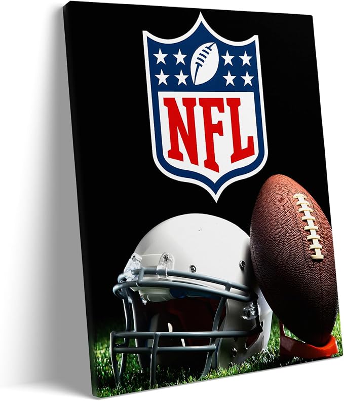B.B.F MAKE American Football Canvas Wall Art Super Champions Bowl Poster Rugby by BBFMAKE