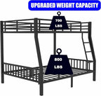 Upgraded Version Thicken Metal Heavy-Duty Full Over Queen Bunk Bed, Best Modern - Image 6