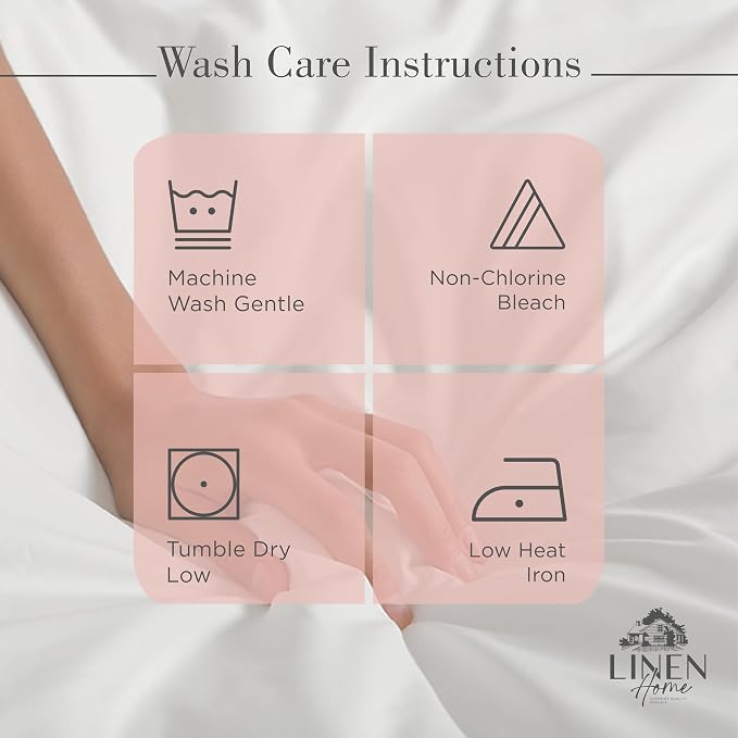 Linen Home 100% Cotton Percale Sheets Queen Size, English Rose, Deep Pocket - Image 5