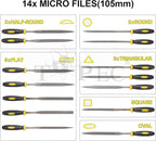 Topec 26Pcs File Set, Round and Flat File Kits are Made of High Carbon-Steel - Image 3