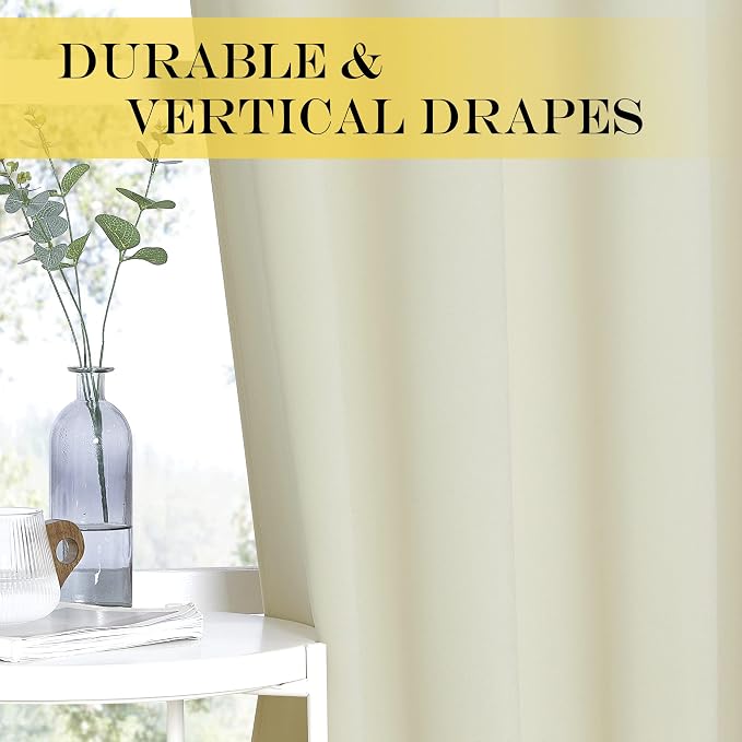 NICETOWN Blackout Drapery Curtain Panel 90 inches Long - Image 4