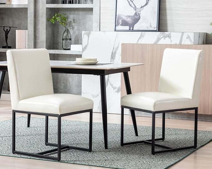 CIMOTA Modern Dining Chairs Set of 8, Leather Dining Room Chairs Upholstered - Image 7