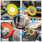 10" Blue Airway Buffing Wheel, 5/8'' Arbor Hole, 16 Plys/Coarse Polishing - Image 4