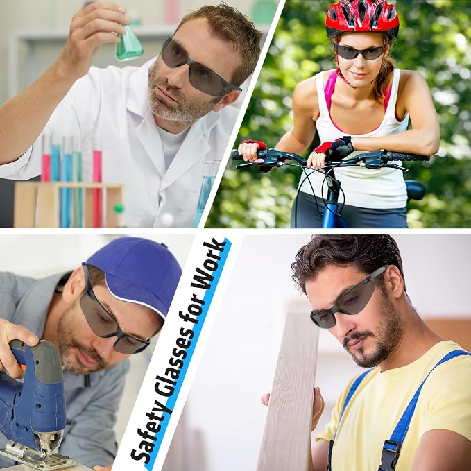 Safety Glasses for Men Women ANSI Z87.1 Safety Glasses Bulk Protective Eyewear - Image 8