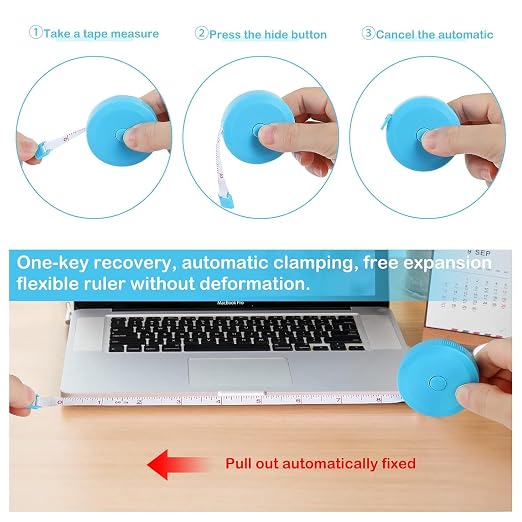 16 Pack Tape Measure, 60 Inch/150cm Retractable Body Measuring Tape - Image 5