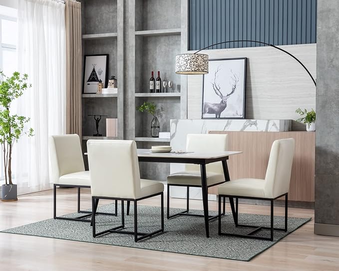 CIMOTA Modern Dining Chairs Set of 8, Leather Dining Room Chairs Upholstered - Image 6