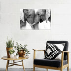 DZL Art D73069 Black and White Elephants Entwine Wall Art Canvas Painting Ready - Image 6