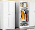 Metal Wardrobe Cabinet with Hanging Rod, Metal Clothing Storage Cabinet with by SISESOL