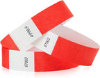1, 200 WristCo Neon Red Tyvek Wristbands by WristCo