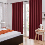 Deconovo Solid Rod Pocket and Back Tab Curtains Thermal Insulated Christmas - Image 4