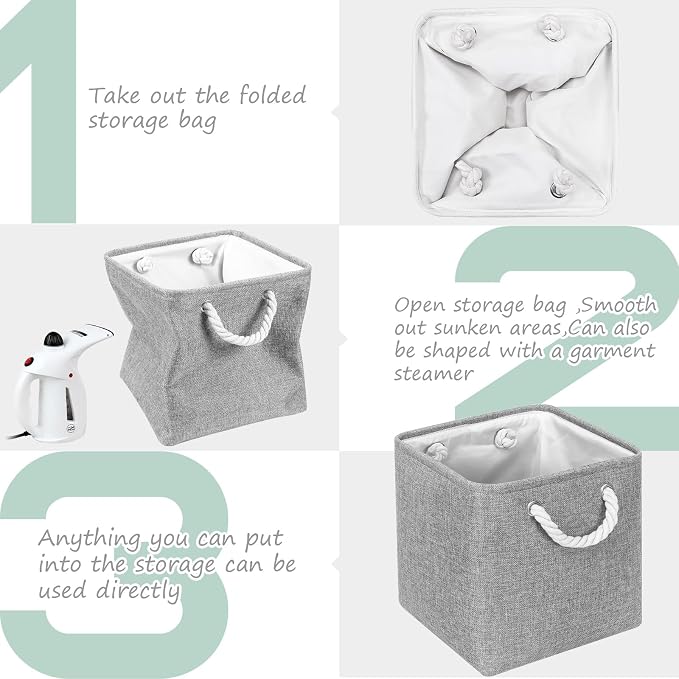 Large 11x11 Inch Cube Storage Bins - Image 4