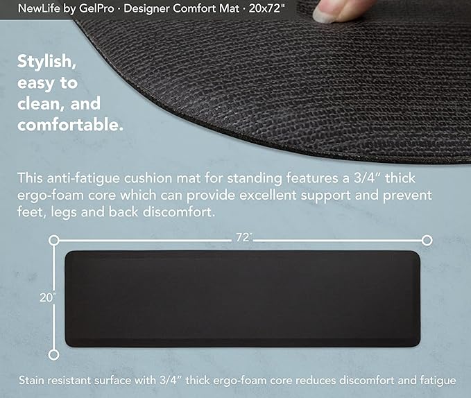 GelPro NewLife Designer Comfort Ergo-Foam Cushioned Anti-Fatigue Kitchen Floor - Image 3