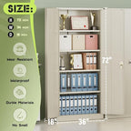 SUNCROWN 72" Metal Storage Cabinet - Image 3
