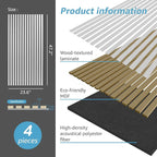 Art3d 4 Wood Slat Acoustic Panels - Image 4