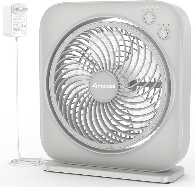AMACOOL Table Fan, 12 inch Box Fan by AMACOOL