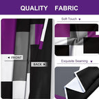 Purple 100% Blackout Curtains for Bedroom 63 inch Length 2 Panels Set Black - Image 6