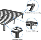 10 Inch Twin Size Bed Frame, 3500Lbs Heavy Duty Metal Platform - Image 5
