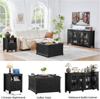 Joaxswe Night Stands with Charging Station Set of 2, Farmhouse Nightstand - Image 7