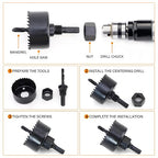 Hole Saw Set with 3/4" to 5" 19PCS Hole Saw Kit - Image 4